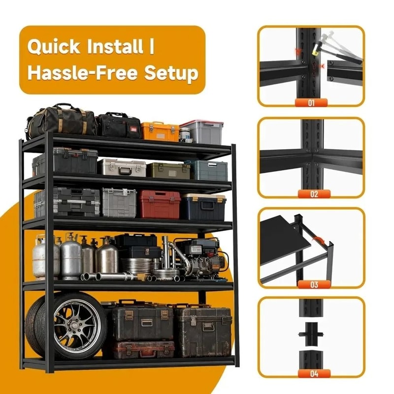 Heavy Duty 5Tier Industrial Garage Shelving Unit 5