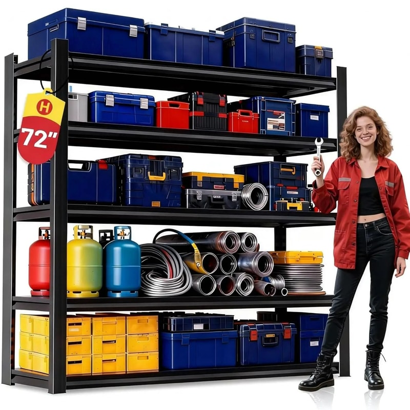 Heavy Duty 5Tier Industrial Garage Shelving Unit 6