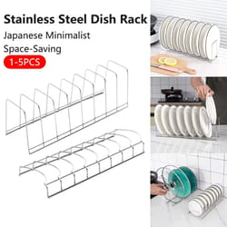 stainless steel compact dish drying rack and countertop organizer