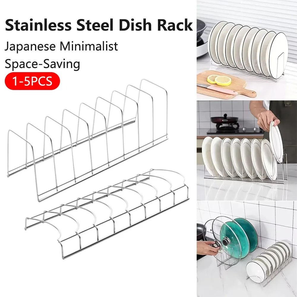 Stainless Steel Compact Dish Drying Rack And Countertop Organizer 1