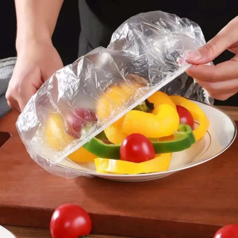 Universal Elastic Food Covers 100 Piece Disposable Set 3