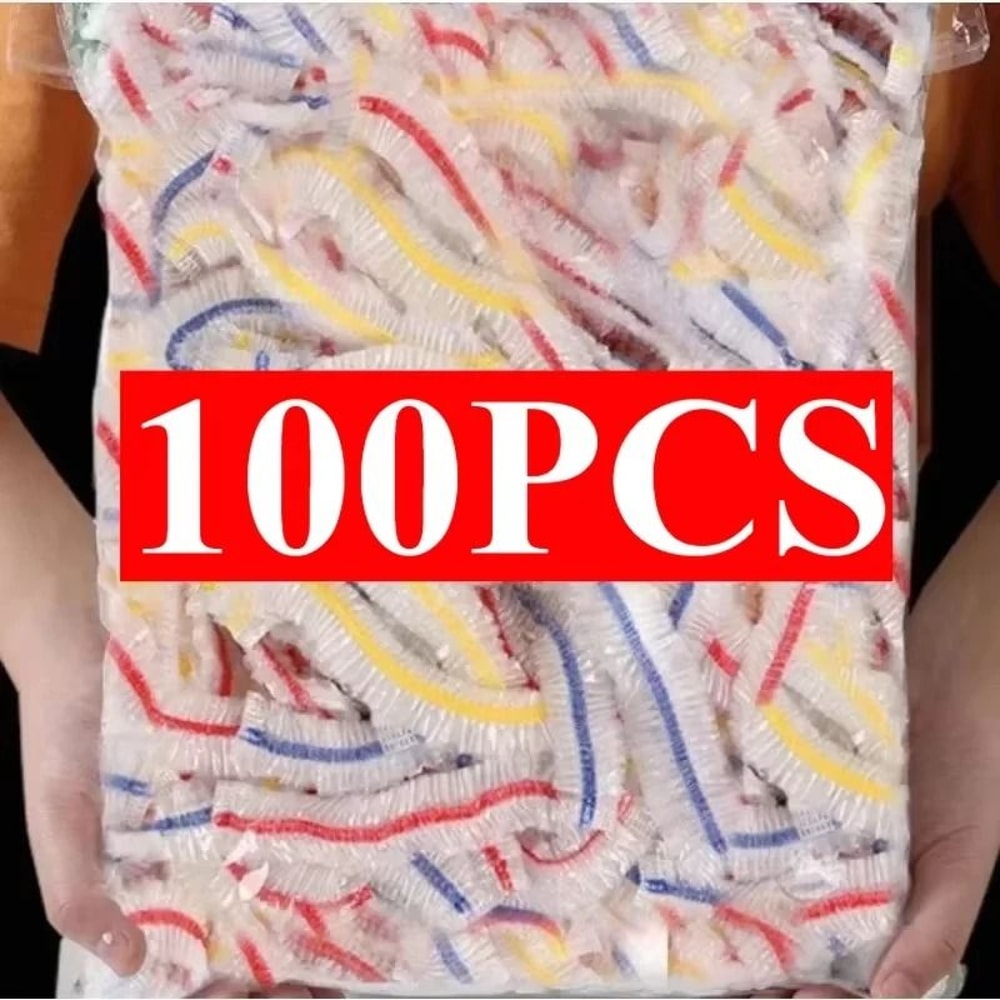 Universal Elastic Food Covers 100 Piece Disposable Set 5
