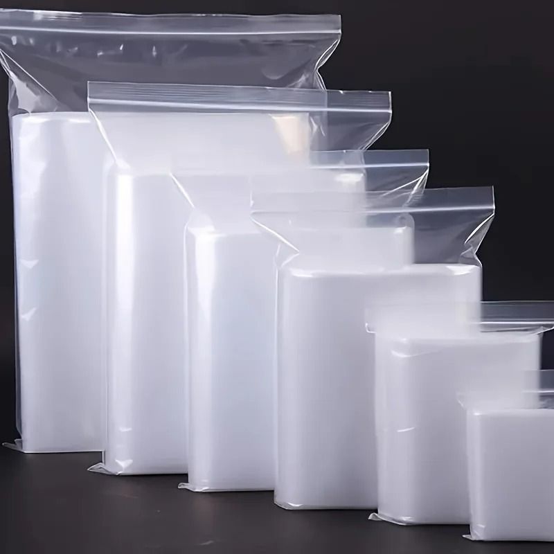 MultiPurpose Clear Zipper Lock Storage Bags 100 Piece Set 0