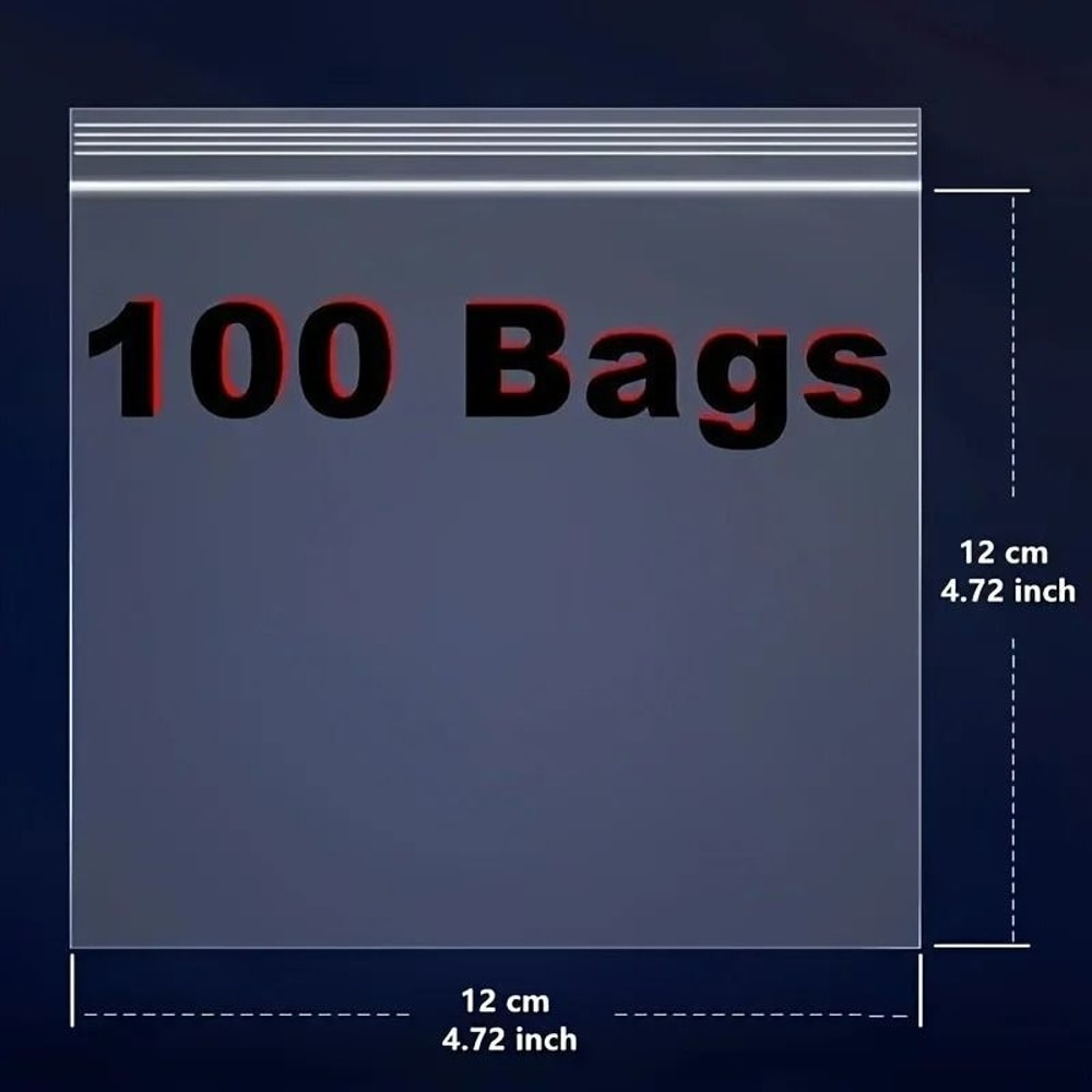 MultiPurpose Clear Zipper Lock Storage Bags 100 Piece Set 5