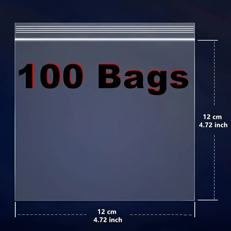 MultiPurpose Clear Zipper Lock Storage Bags 100 Piece Set 5