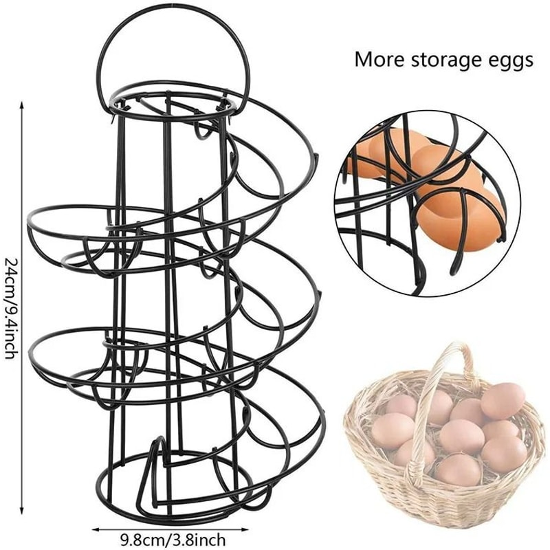 Spiral Desktop Egg Skelter And Dispenser Rack 2
