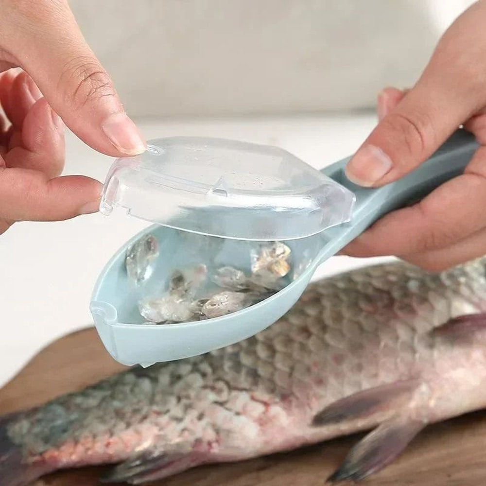 Fish Scale Scraper With Integrated Mess Guard 4