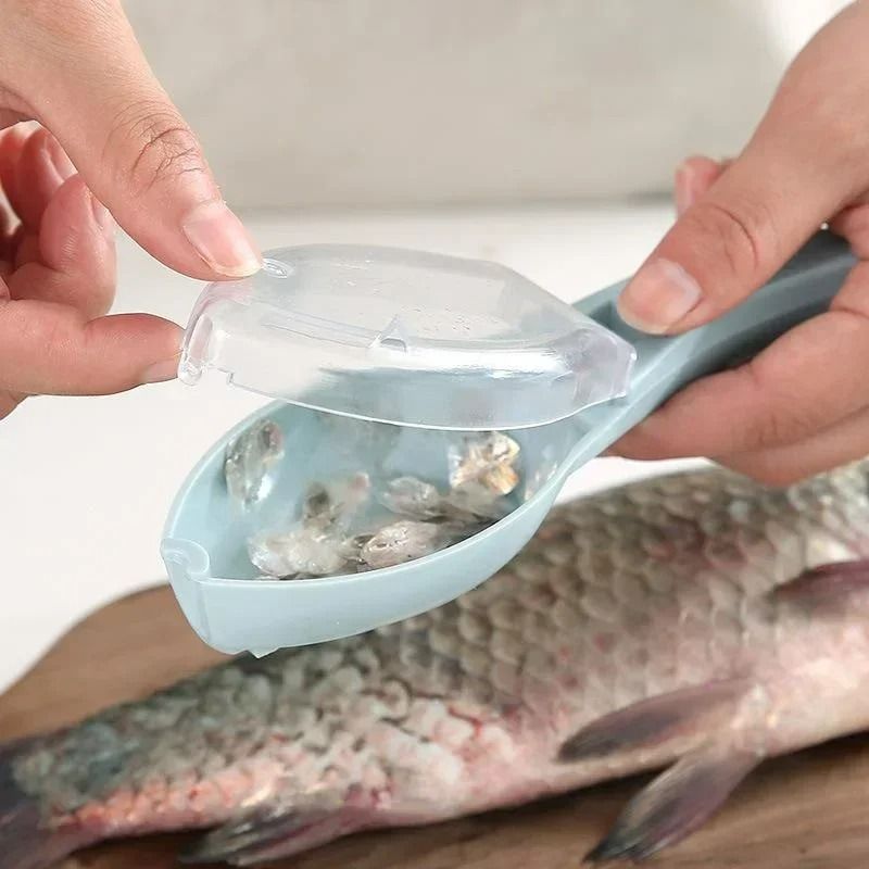 Fish Scale Scraper With Integrated Mess Guard 4