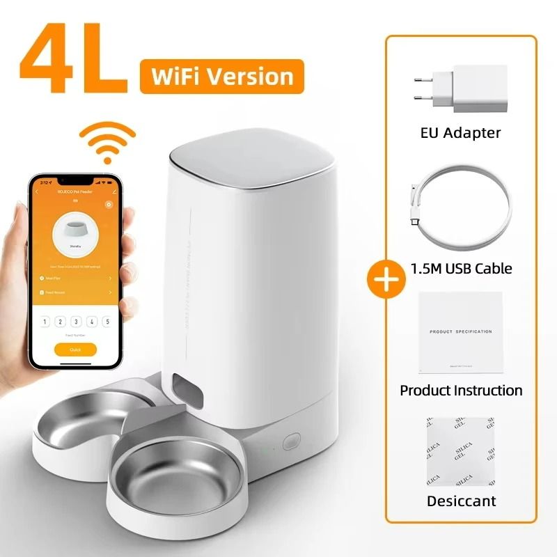 Smart WiFi Automatic Pet Feeder With Remote App Control 8