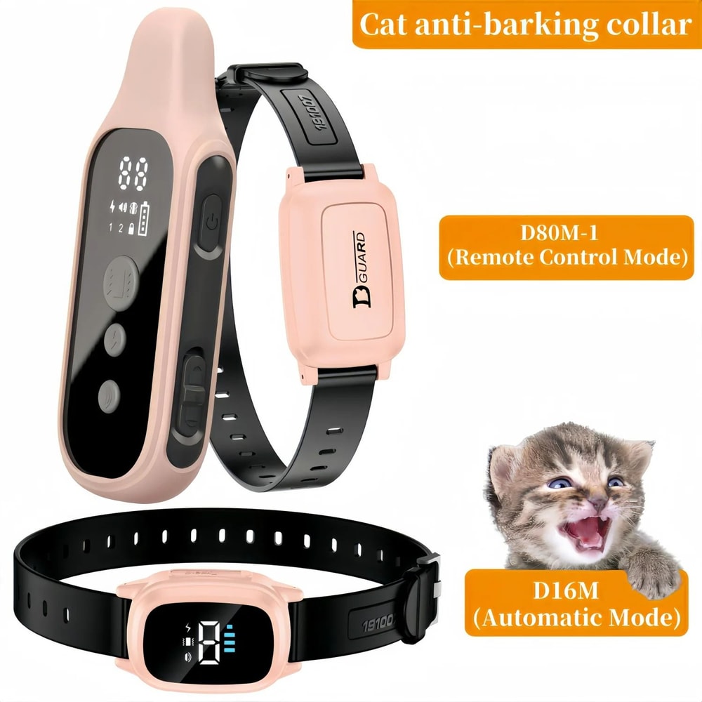 AntiMeowing Cat Training Collar With Vibration Technology 0