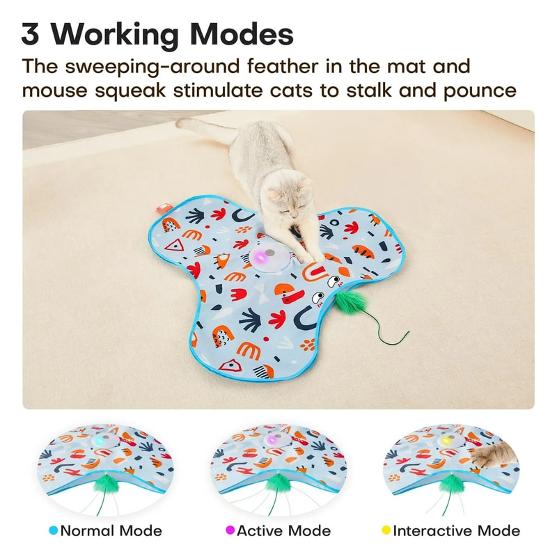 Interactive Smart HideandSeek Cat Toy With Motion Sensors 2