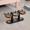 Elevated Stainless Steel Pet Feeder With 15 Sloped Wooden Frame 5