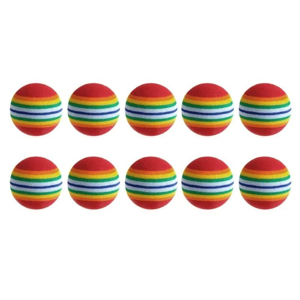 10Piece Rainbow EVA Foam Interactive Cat Balls 3