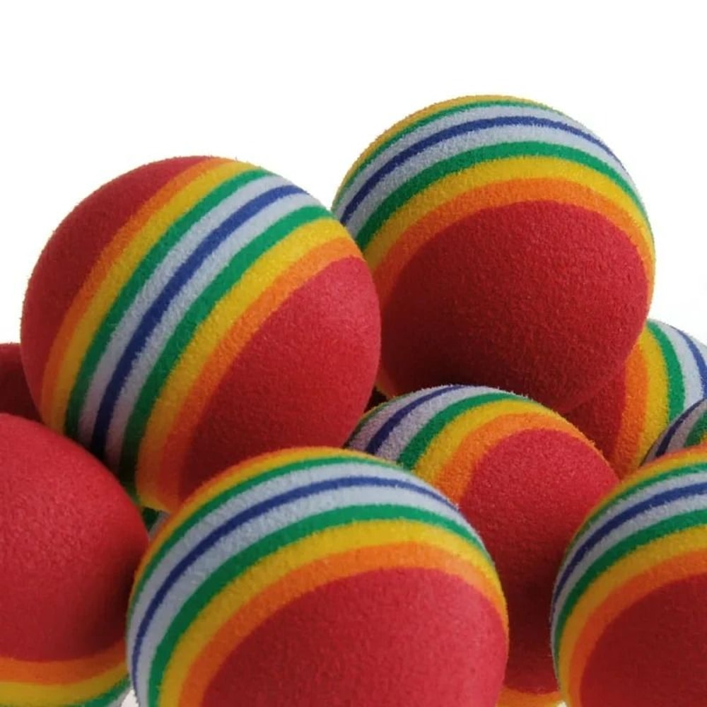 10Piece Rainbow EVA Foam Interactive Cat Balls 4