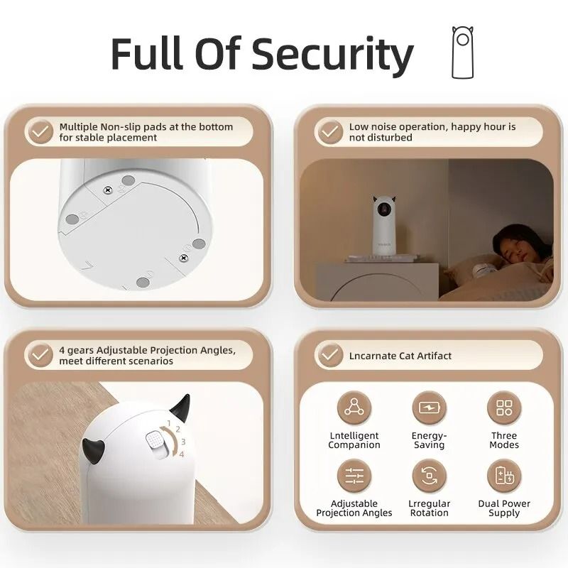 2in1 Smart Interactive LED Laser Cat Toy 6