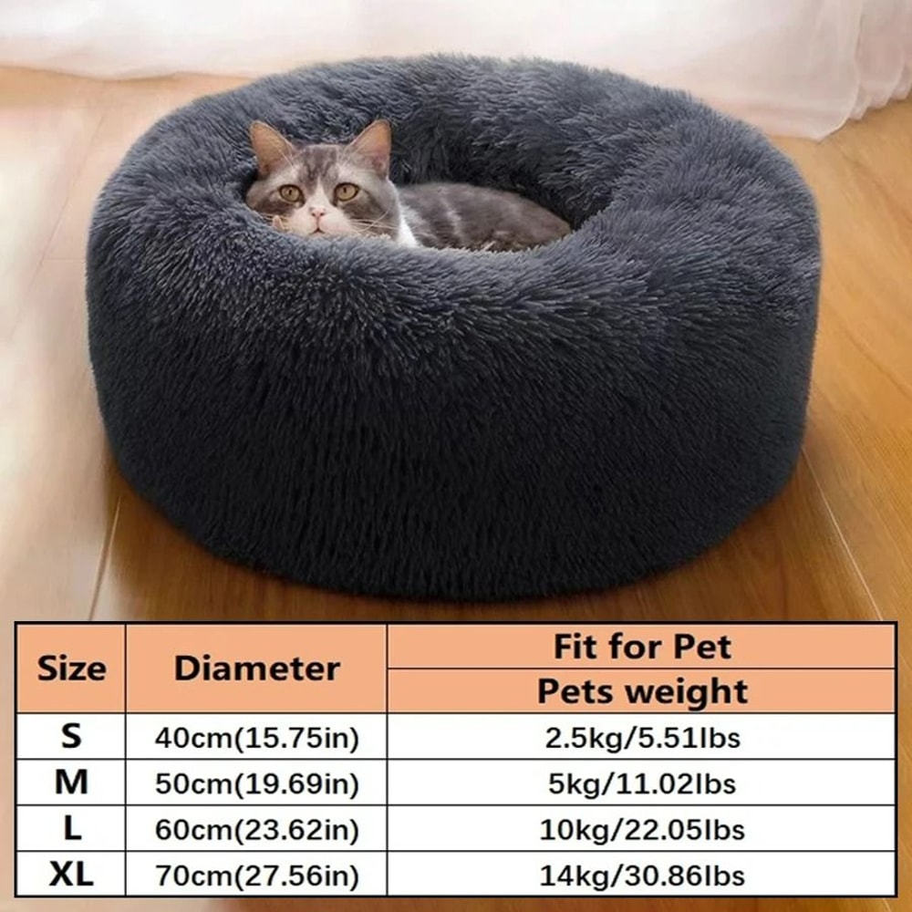 Deep Sleep Calm Comfort Plush Donut Bed 9