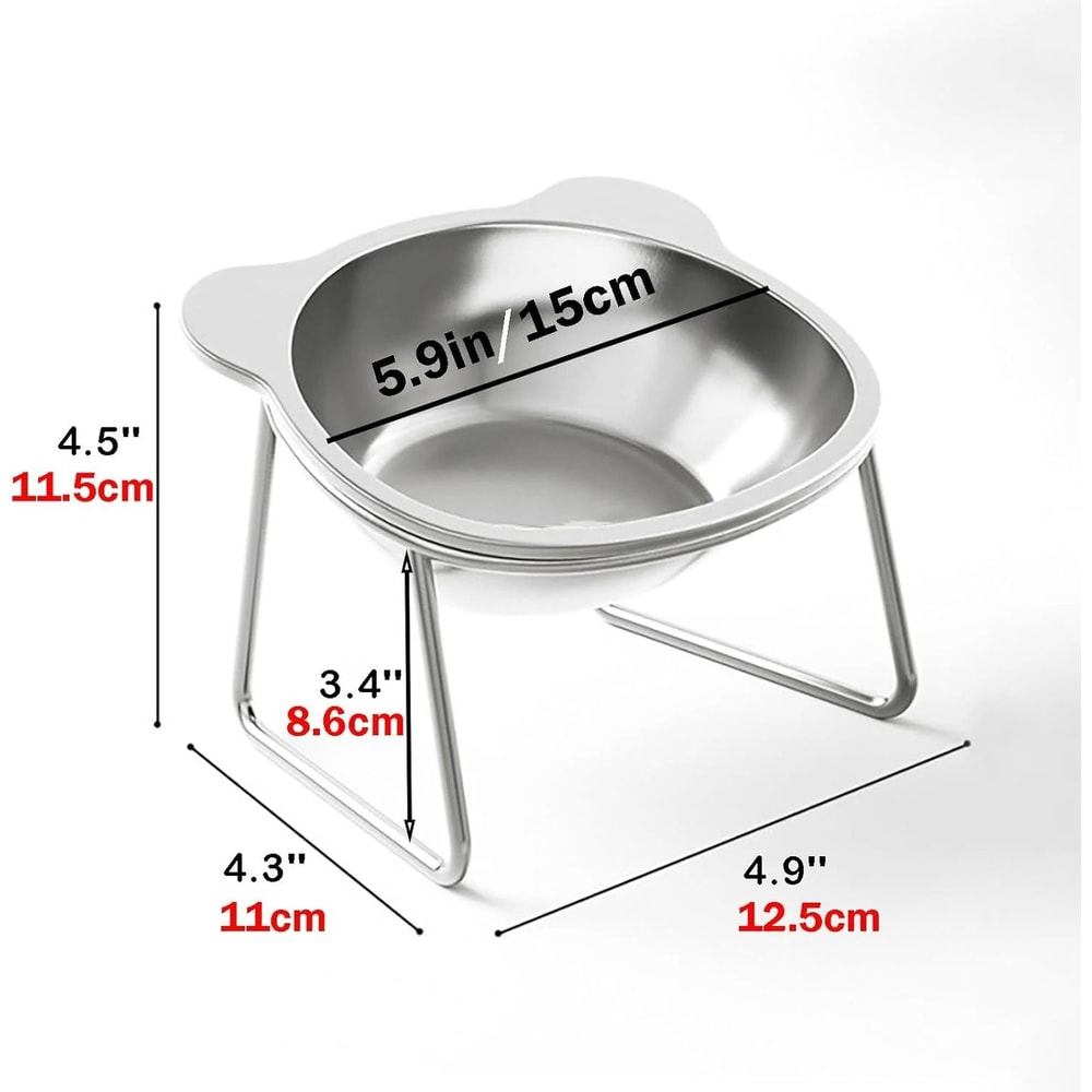 Orthopedic 15 Tilted Neck Guard Pet Feeder 6