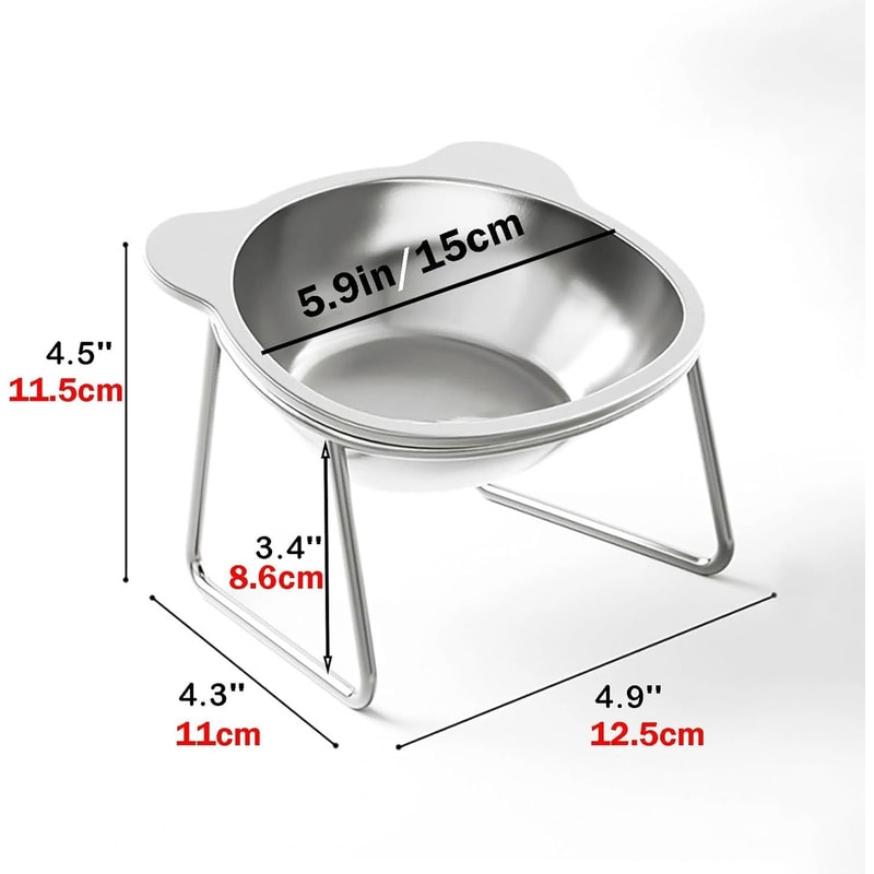 Orthopedic 15 Tilted Neck Guard Pet Feeder 6