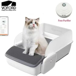 semi-enclosed automatic self-cleaning litter box