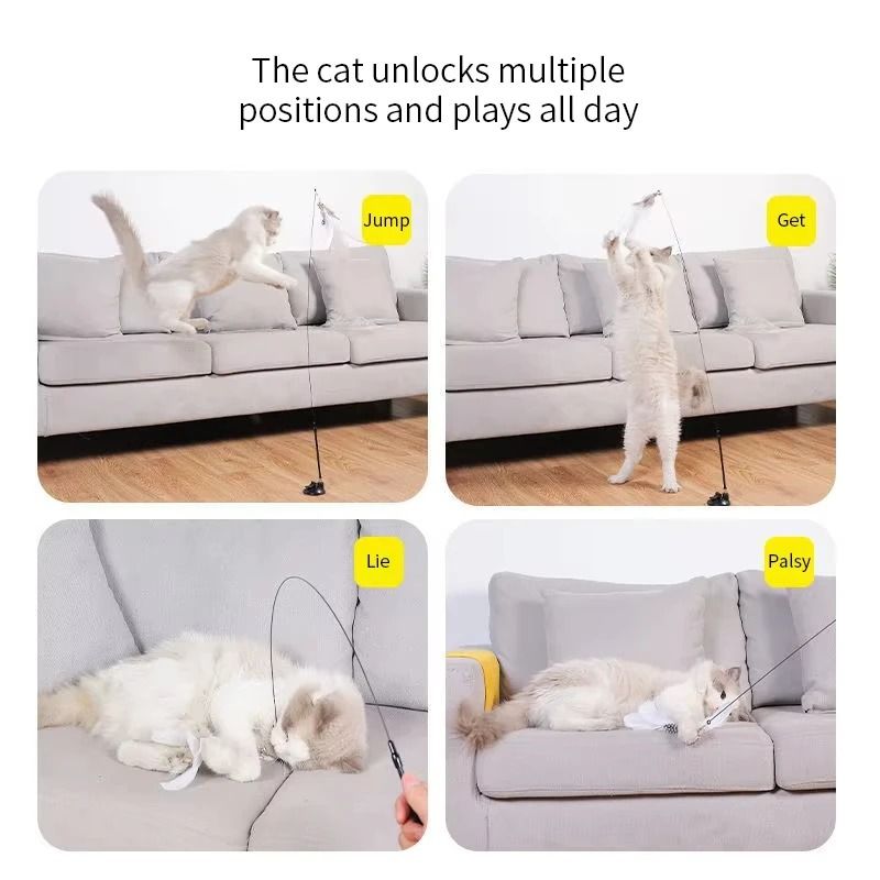 HandsFree Interactive Suction Cup Cat Wand 3