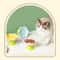 Floral Elevated Ceramic Pet Bowl 0