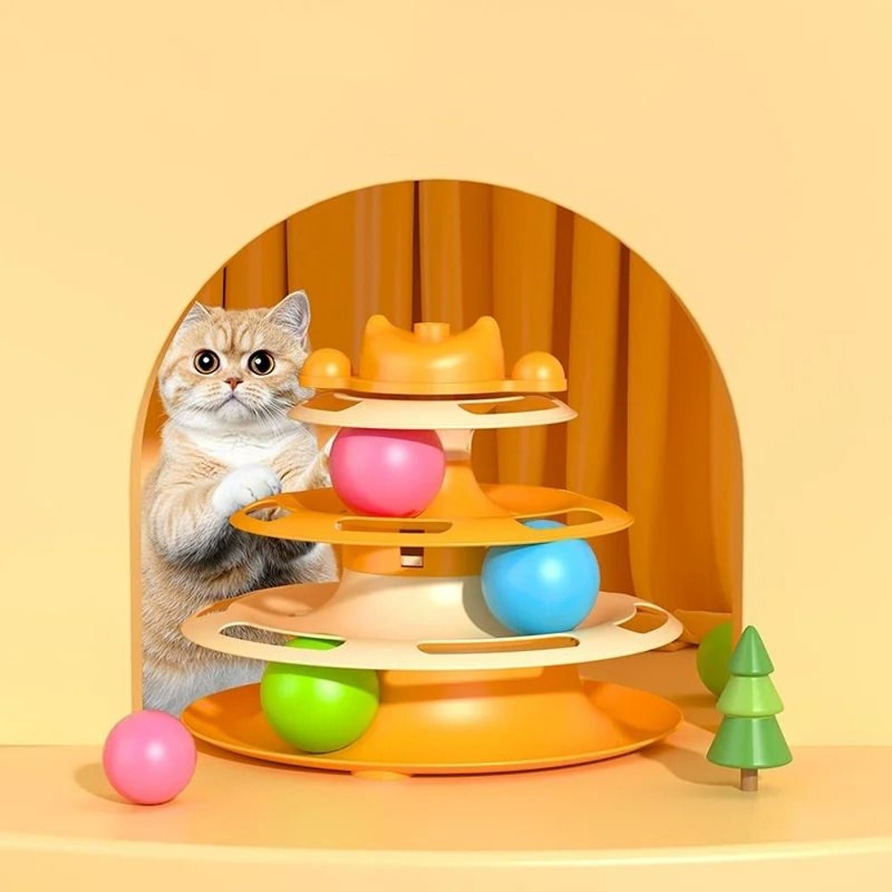 TripleTier Tower Of Tracks Cat Toy 5