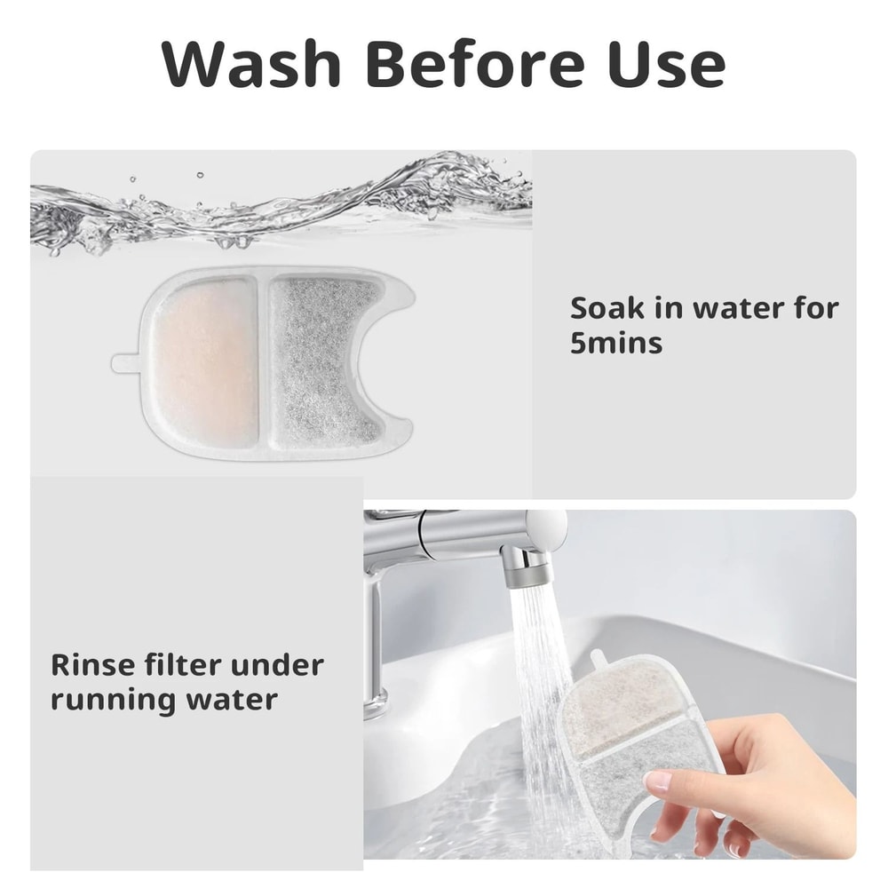 12Pack HighEfficiency Fountain Replacement Filters Sponges 5