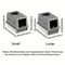 Stainless Steel Cat Litter Box With Privacy Flip Cover 1