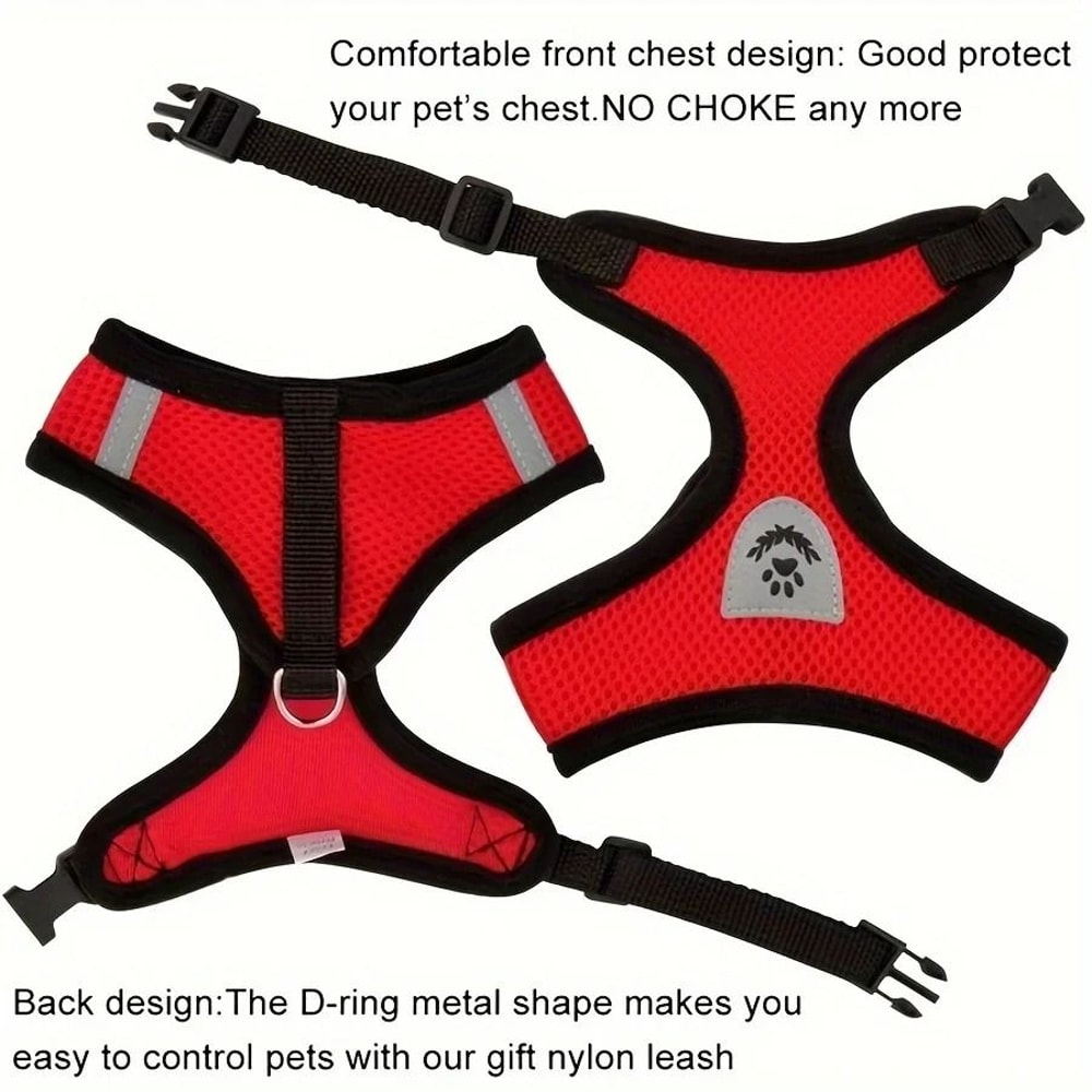 EscapeProof Breathable Mesh Cat Harness Leash Set 4