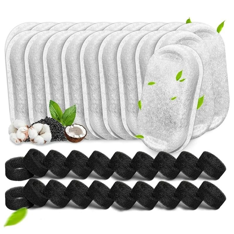 40Piece HighCapacity Fountain Replacement Filter Sponge Set 6