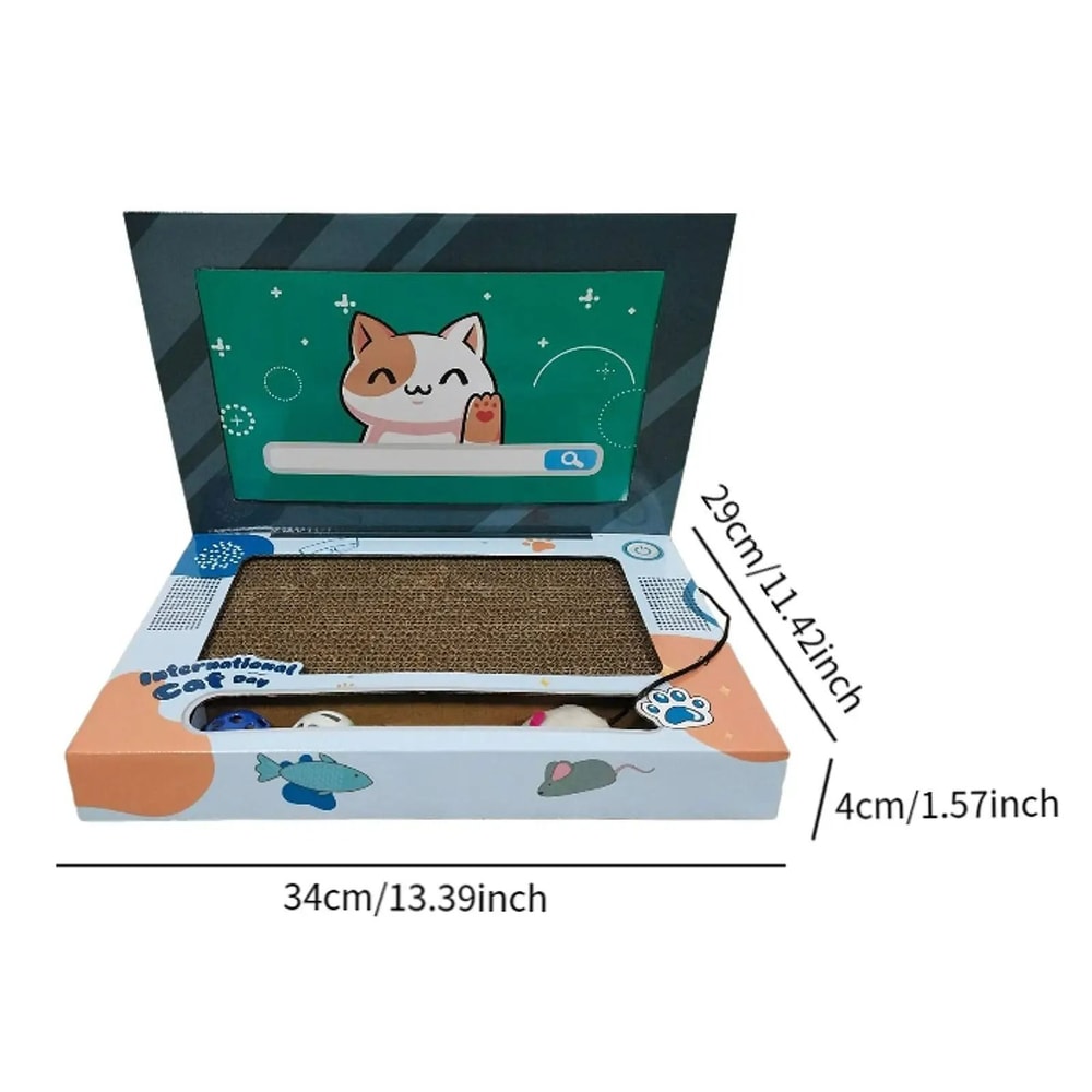 LaptopShaped Interactive Cat Scratcher 4