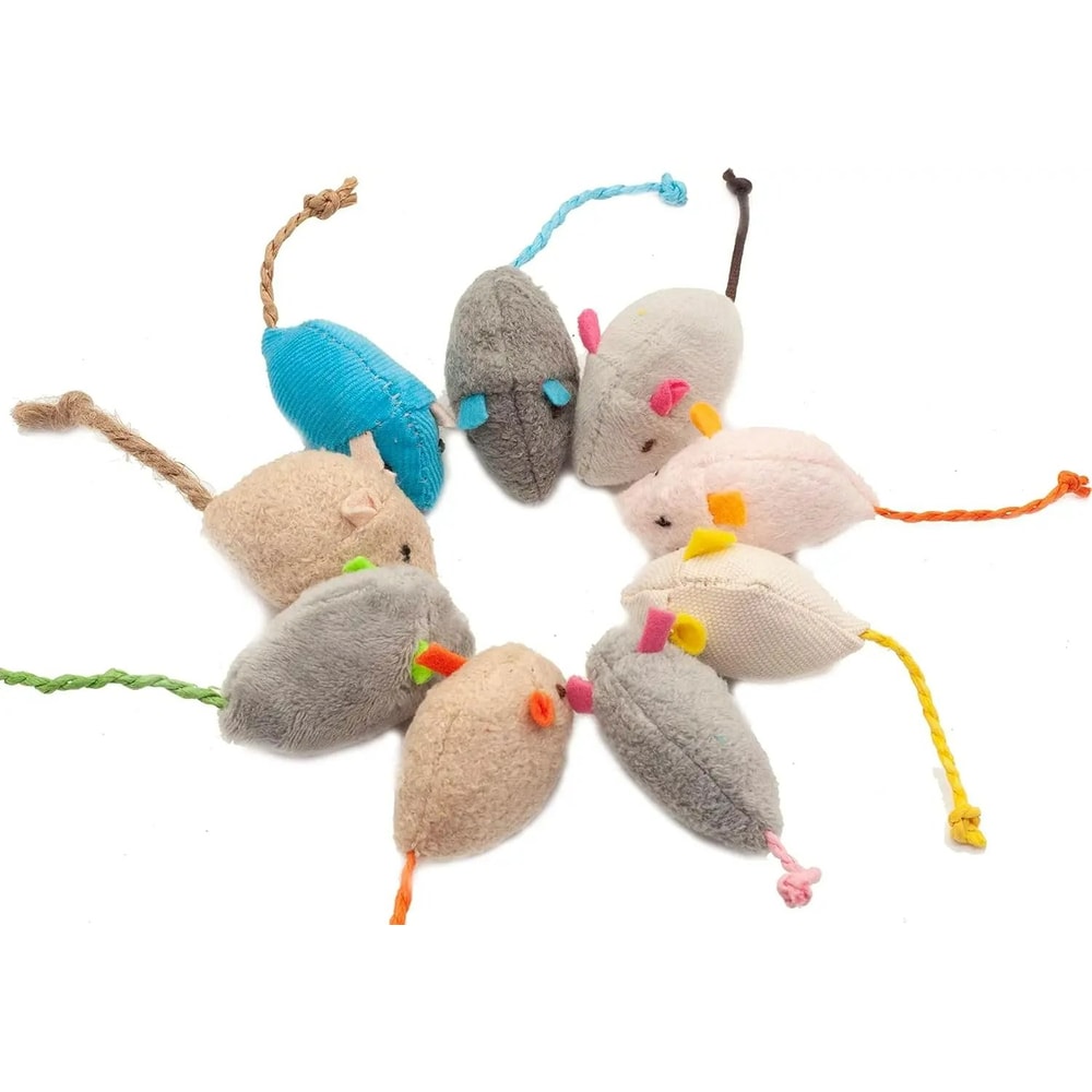 12Piece Rattle Catnip Interactive Mouse Set 2