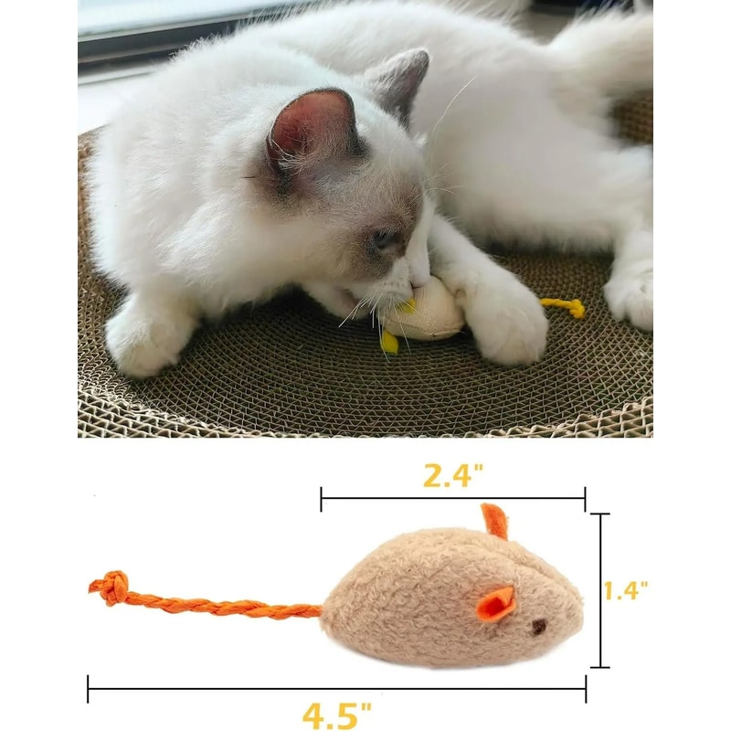 12Piece Rattle Catnip Interactive Mouse Set 3