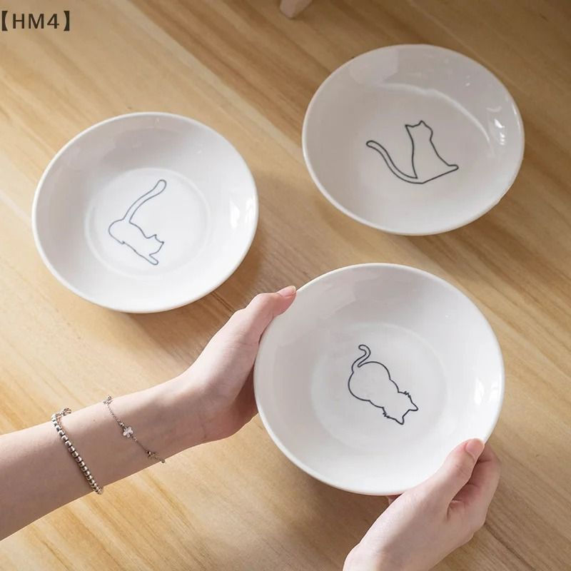 Premium Ceramic Cat Snack Plate With Silicone AntiSlip Pad 4