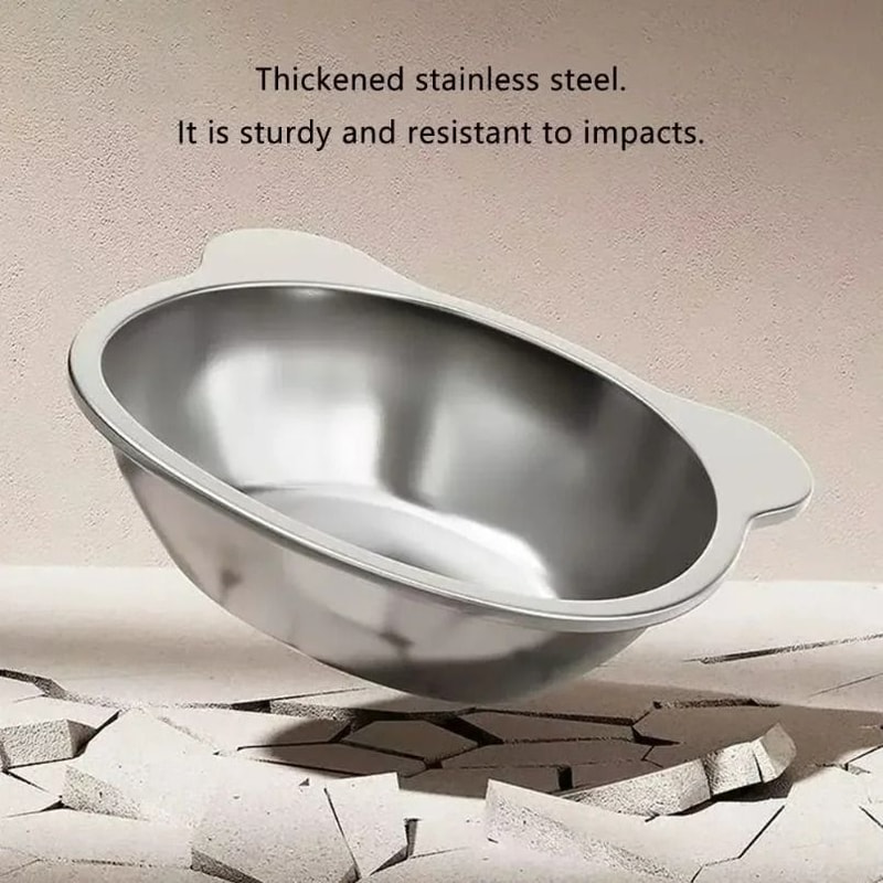 15 Tilted Stainless Steel Elevated Pet Feeder 4