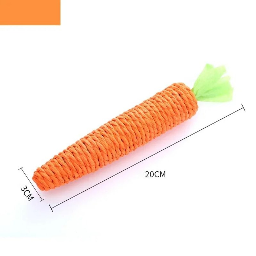Durable Paper Rope Carrot Cat Scratcher Chew Toy 8