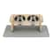6Height Adjustable Elevated Cat Feeder AntiSpill Mat Set 2