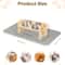 6Height Adjustable Elevated Cat Feeder AntiSpill Mat Set 4