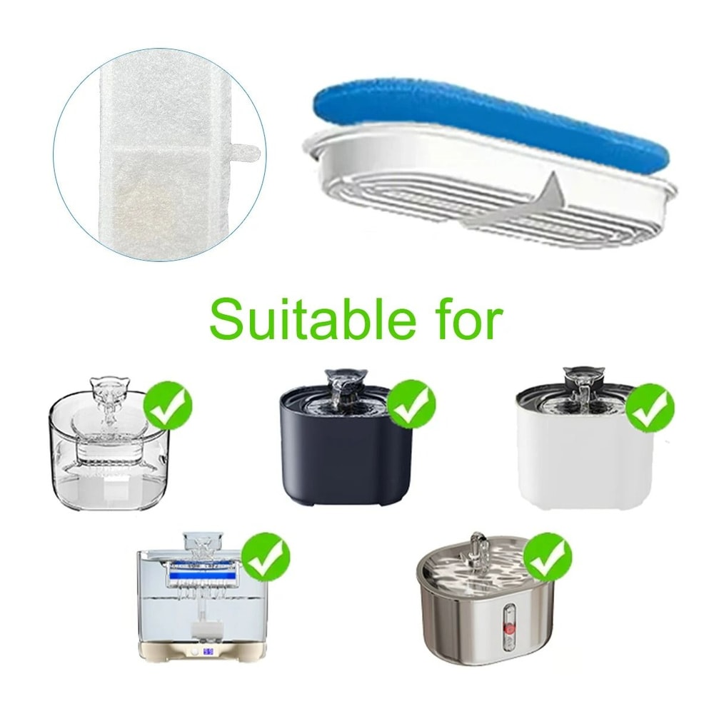 8Piece Activated Carbon Filters For FW666 Cat Fountain 1