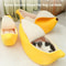Cozy Banana Peel Calming Cat Bed 1