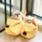 Cozy Banana Peel Calming Cat Bed 4
