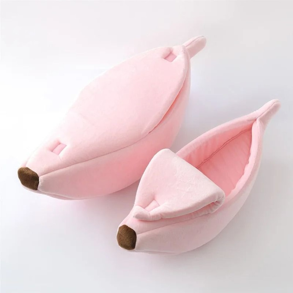 Cozy Banana Peel Calming Cat Bed 6