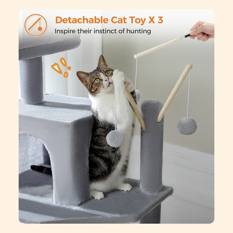 MultiLevel Tower For Large Indoor Cats 4