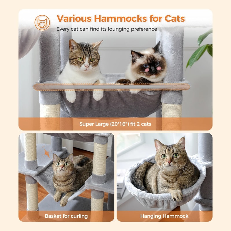 MultiLevel Tower For Large Indoor Cats 5