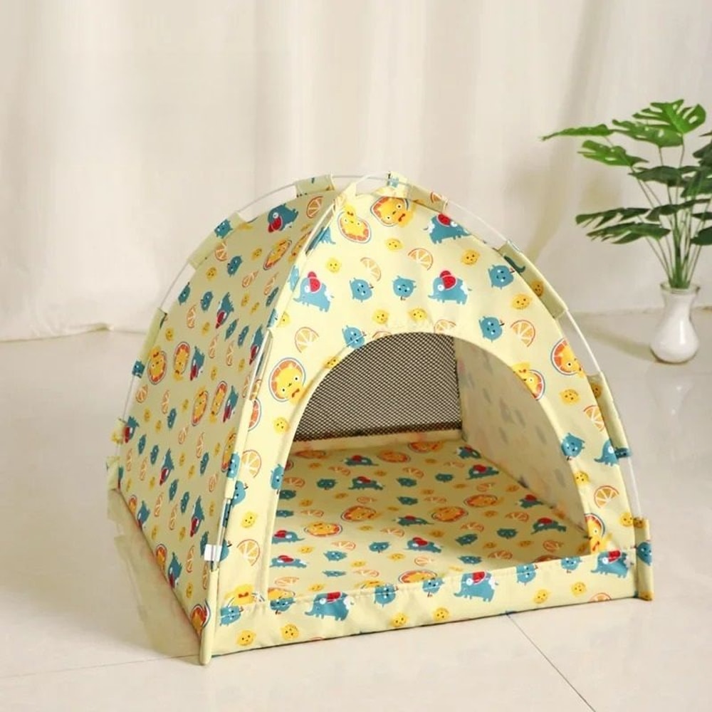 SemiEnclosed Canvas Pet Tent Bed 3