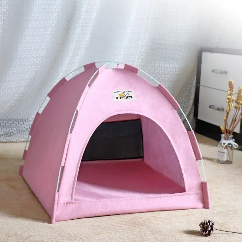 SemiEnclosed Canvas Pet Tent Bed 5