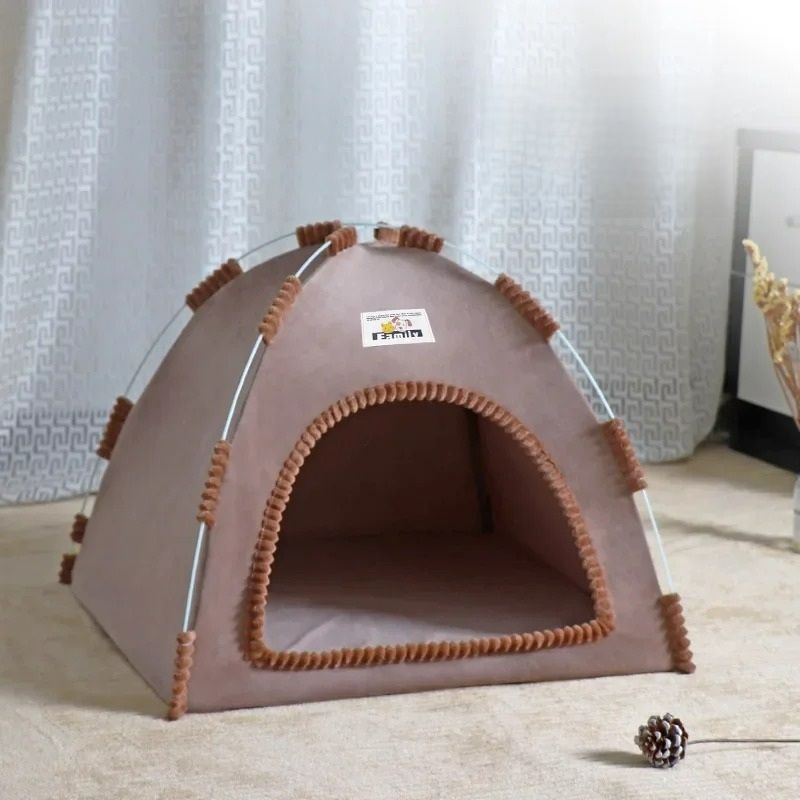 SemiEnclosed Canvas Pet Tent Bed 7