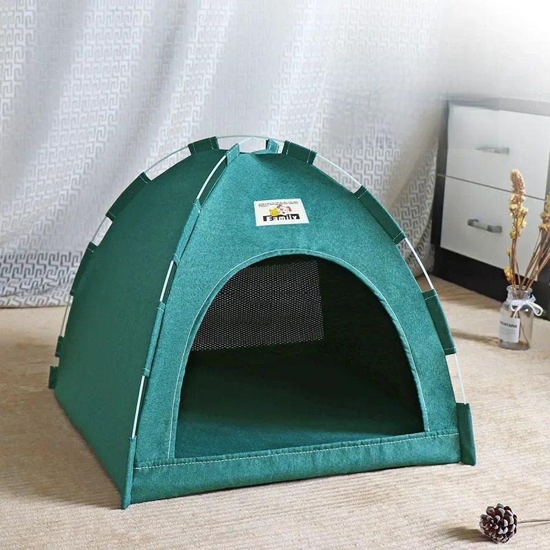 SemiEnclosed Canvas Pet Tent Bed 8