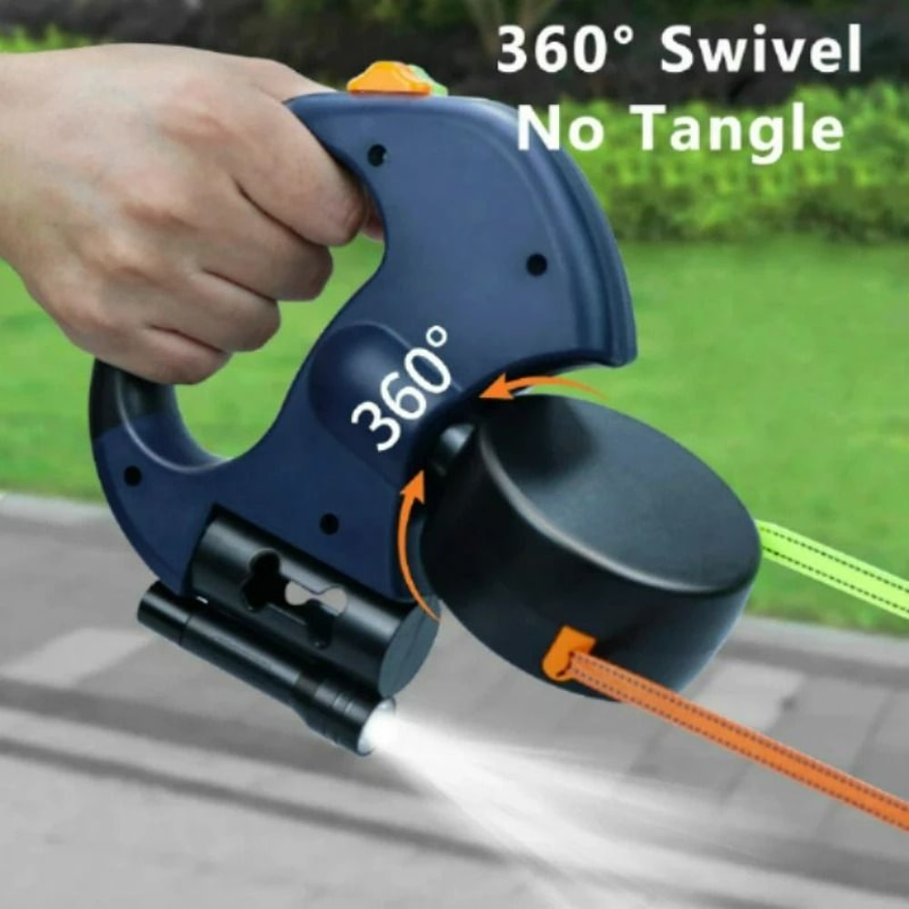 3in1 DualPet Retractable Leash With LED Waste Box 1