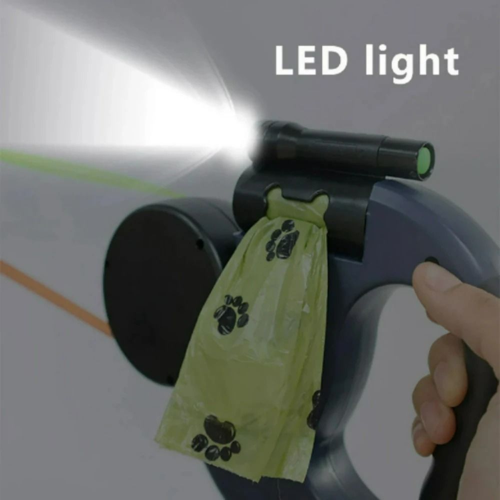 3in1 DualPet Retractable Leash With LED Waste Box 3